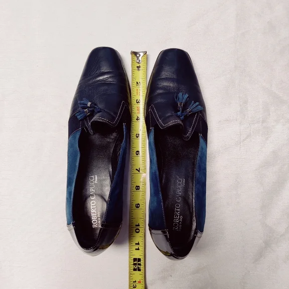 ROBERTO CAPUCCI Blue Heels Size 10 Made in Italy - Picture 12 of 17